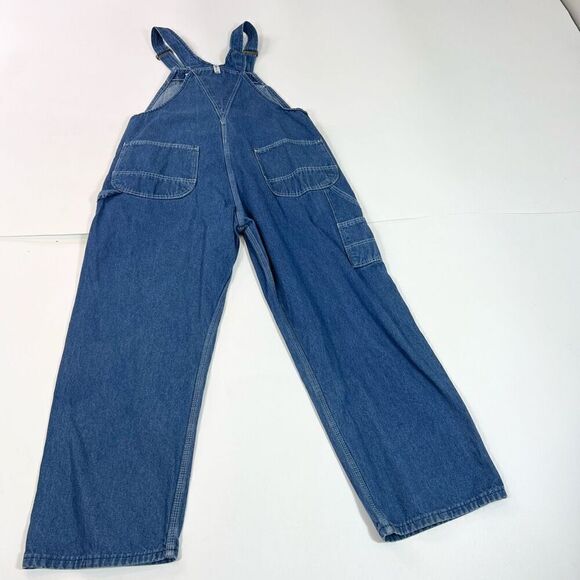 Vtg Key Imperial Carpenter Overalls Mens Size 40 x 30 Rugged Work Denim Grunge - Picture 6 of 8